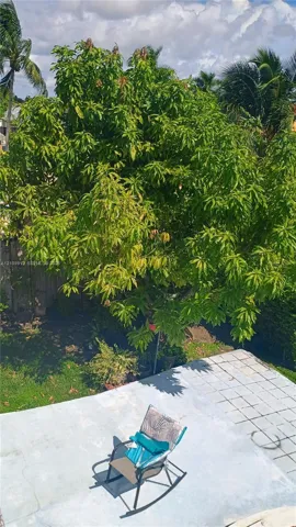 Backyard featuring a paved patio and mature landscaping