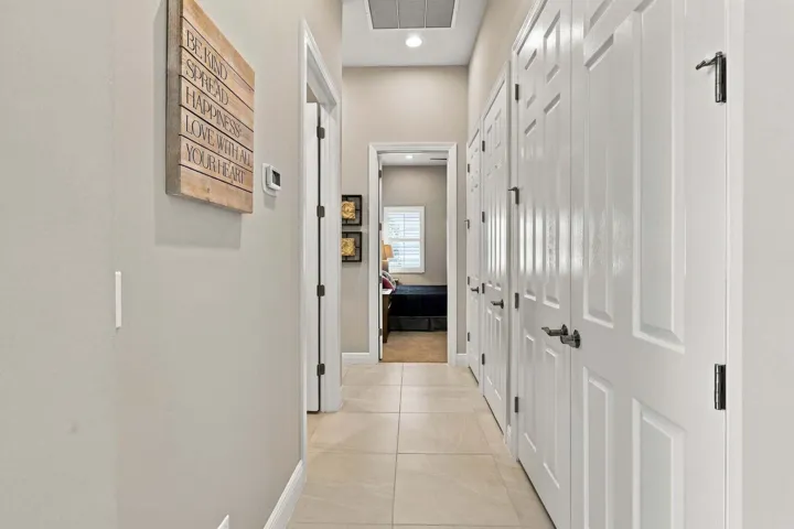 Master hall way to Master Bath