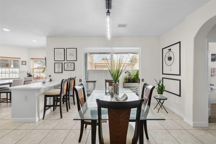 kitchen and dining areas