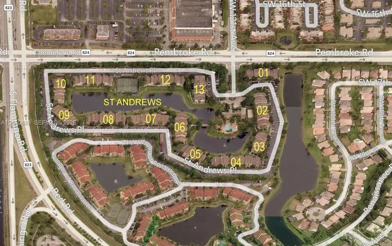 Site Plan. Illustrating the numbered building configuration and boundary layout of the property