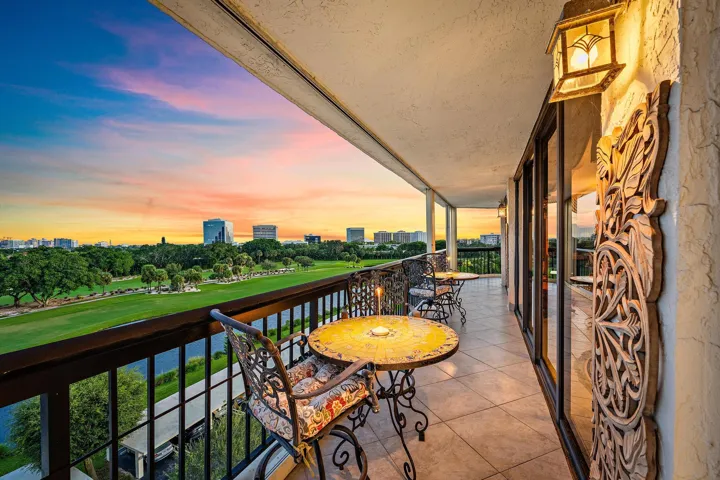 BALCONY AT DUSK