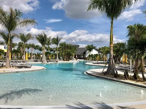 Slide, lap pool, zero entry pool, kids are and snack shack