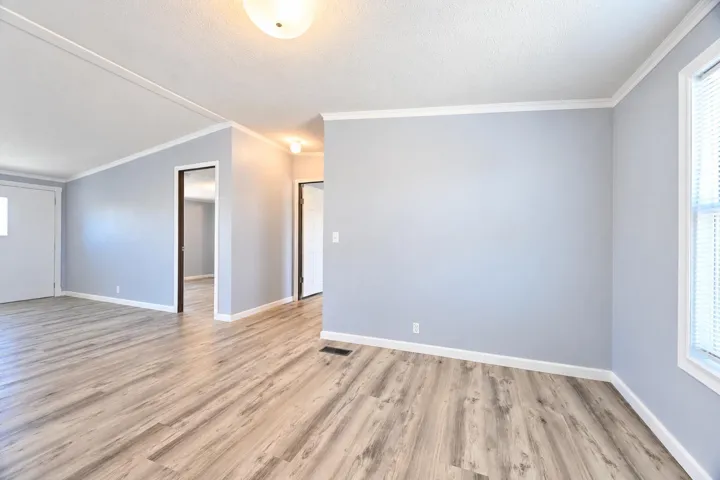 View from Kitchen to bedroom 2 & 3