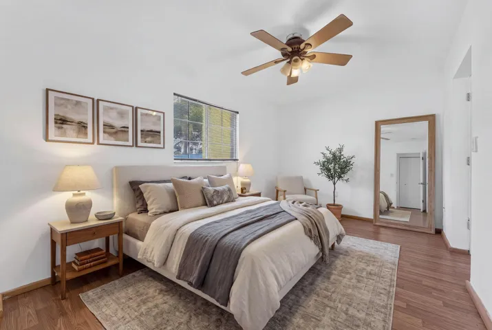 Primary bedroom virtually staged