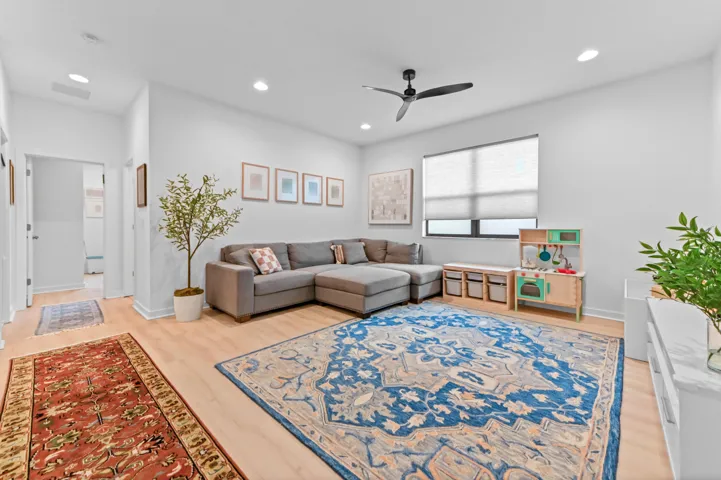 Second Floor Family Room separates Primary Bedroom for added privacy
