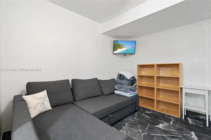 Italian Tile flooring (Flex space, in-law quarters, Pull out sofa bed)