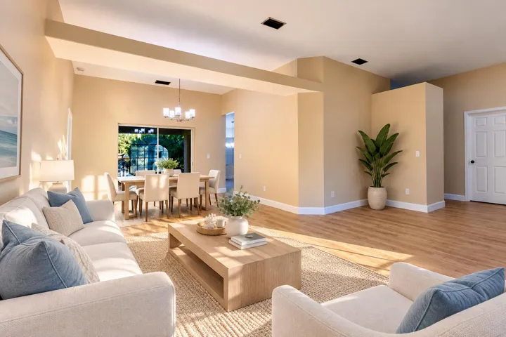 Virtual Staging Sample for Formal Living and Formal Dining