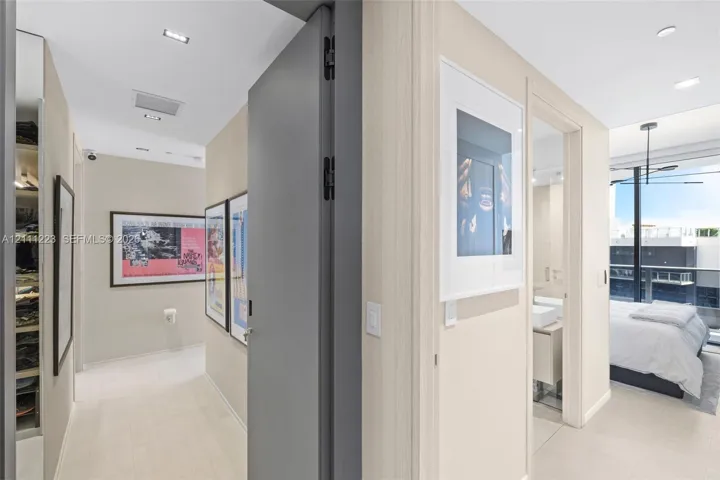 entrance to primary on left, entrance to 2nd bedroom on right