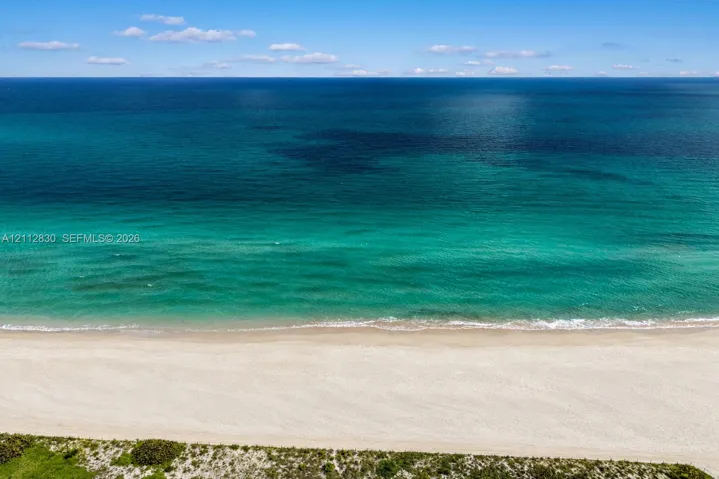 Direct waterfront access with sandy beach frontage and coastal vegetation