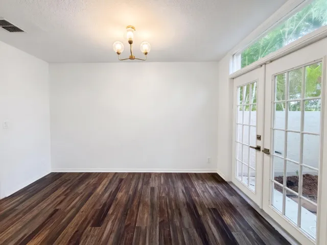 Overlooking private garden area