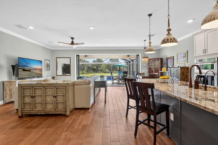 WALKING INTO THE KITCHEN YOU ARE TAKEN ABACK BY THE VOLUME AND GRANDNESS OF THE SPACE