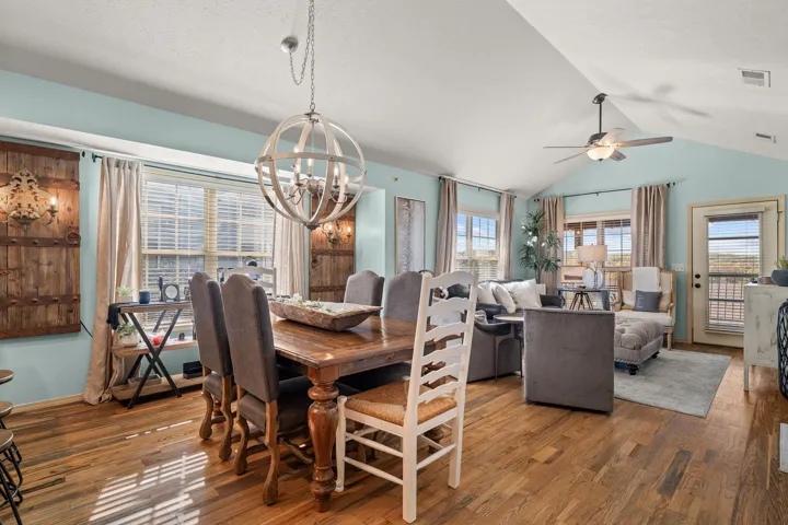 Dining and Living Room Vaulted Ceilings