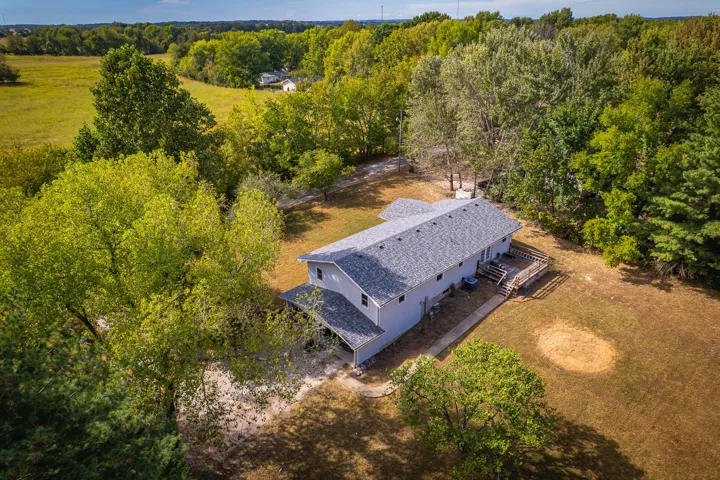 Aerial back of home