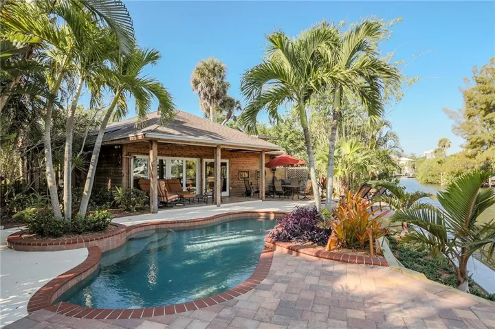Siesta Key home on the Grand Canal with Boat Dock and Heated Pool