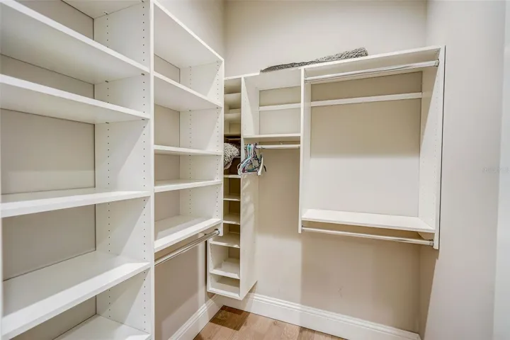 Primary closet