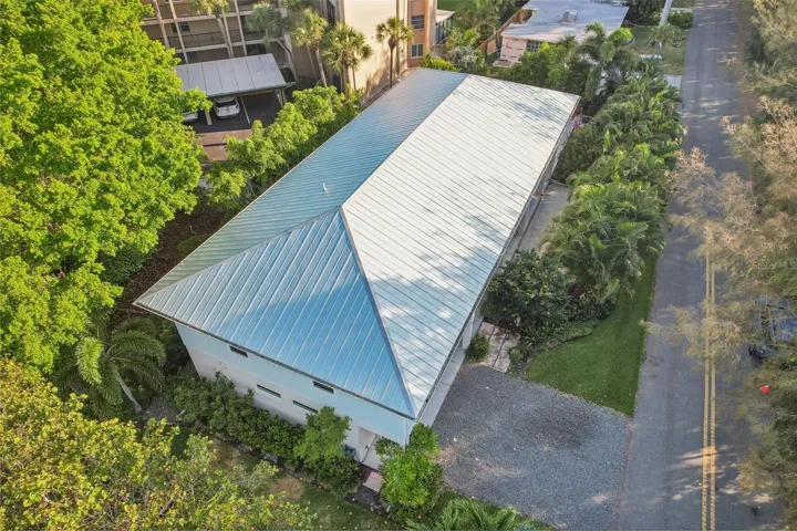 Aerial view of the house