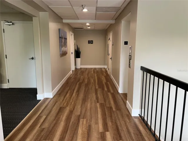 New flooring in 2nd floor lobby and elevator area.