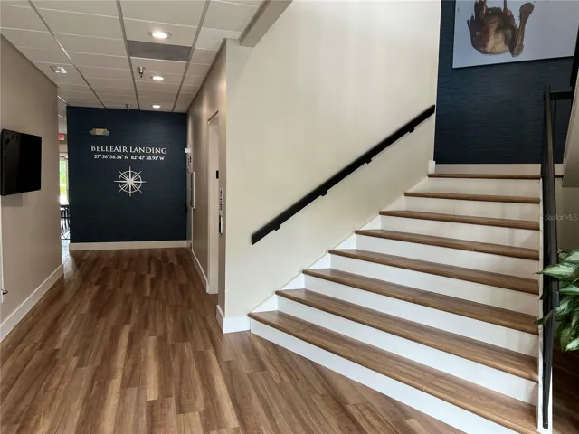 Stairs to 2nd floor.  There is also an elevator.