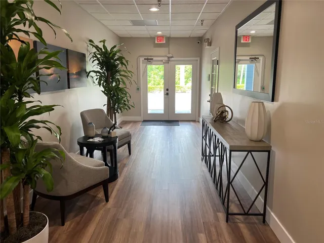 Beautiful and inviting lobby finishes .