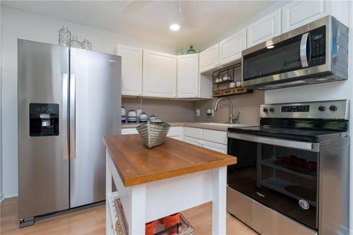The resident chef will appreciate a new stainless steel appliance package.