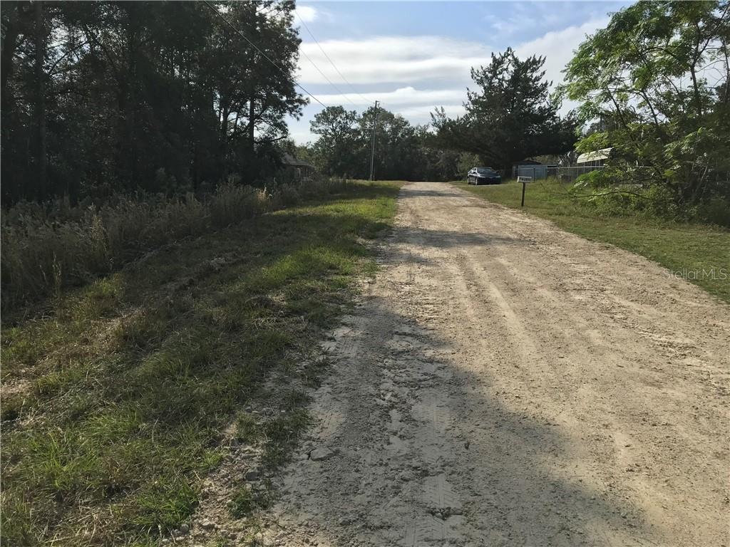 Looking south down the road from the property