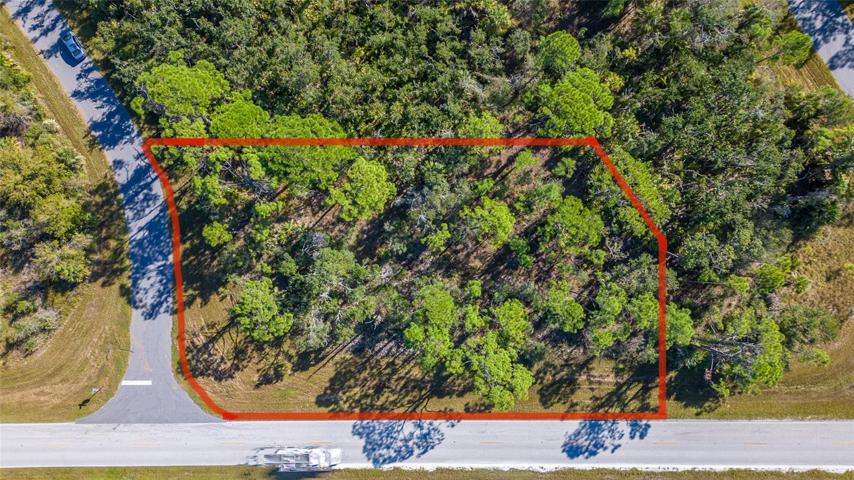 Oversized corner lot.  Approximately 0.42 of an acre.