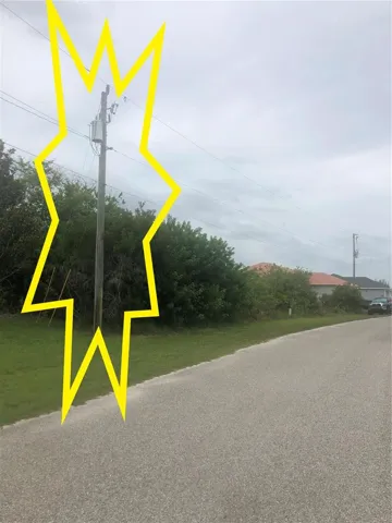 Electric pole at site!