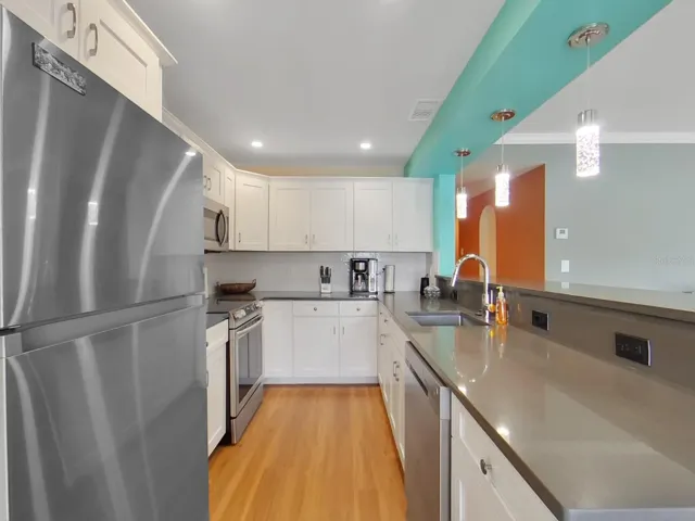 Galley kitchen area with everything you need!