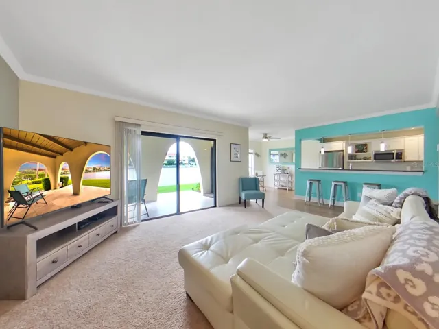 Living, dining and kitchen all open to the lanai!