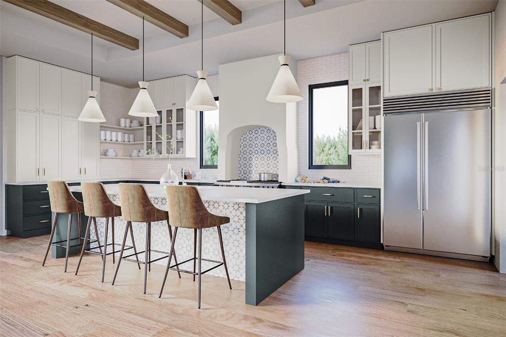 West Coast Casual kitchen with Wolf/Subzero appliances
