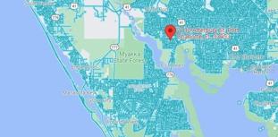 Close to the Myakka River which leads to Charlotte Harbor and the Gulf of Mexico.