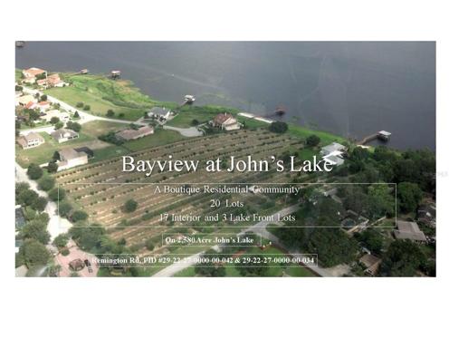 Unique Boutique Subdivision Approved for 20 Total lots; 17 Interior and 3 lakefront Lots.