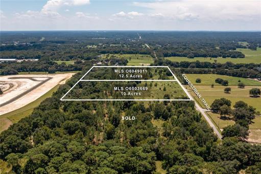 EQUESTRIAN TRAIL - 10 ACRE PARCEL WITH OPPORTUNITY TO PURCHASE CONTIGUOUS 12.5 ACRE PARCEL IN SORRENTO FLORIDA.