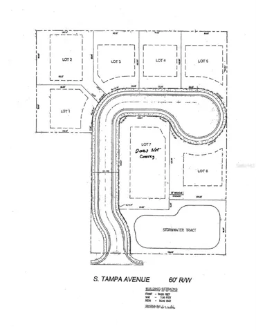 Sample plot plan for 2.5 acre lot.