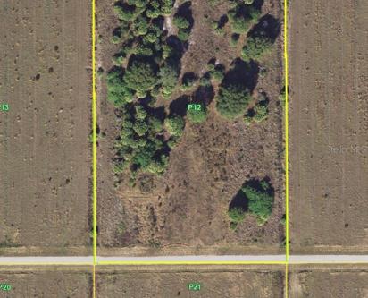 South 1/3 of property showing paved road front.