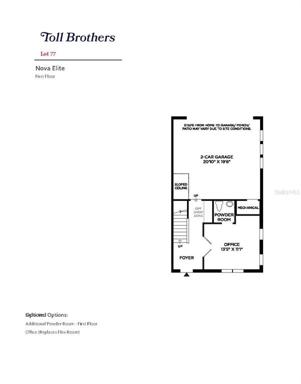 First floor offers a private office space with a half bath. Rear entry 2 car garage.