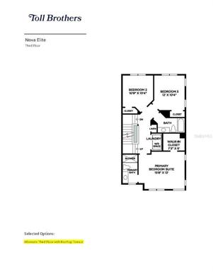 Third floor offers 3 private rooms and access to the rooftop terrace.