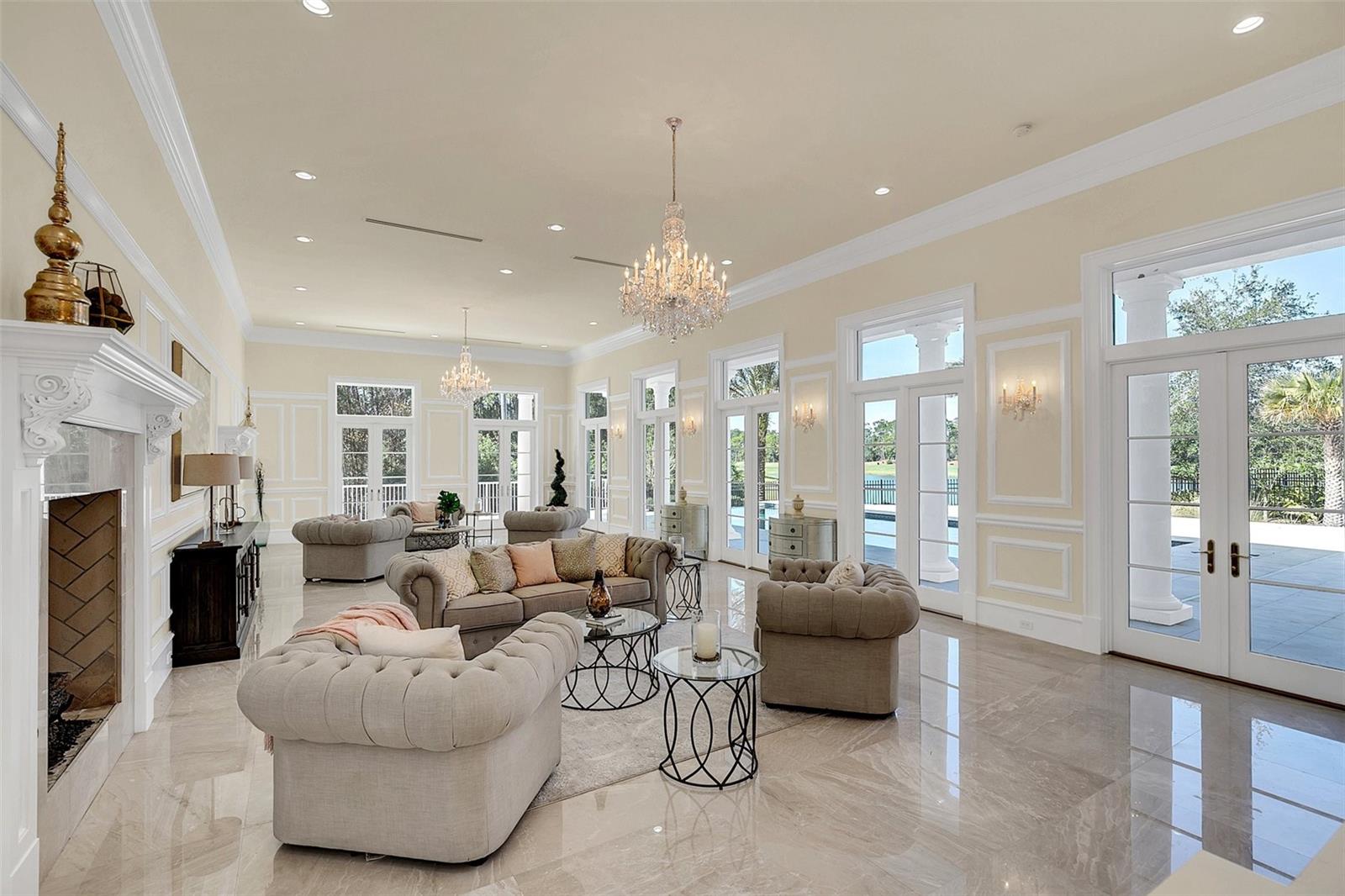 Great Room with view to pool