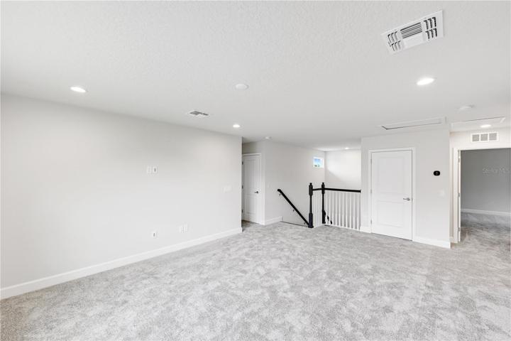 Second floor opens up to spacious loft