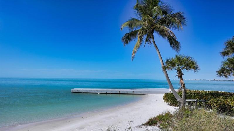 Beautiful white sand private beach on the Gulf