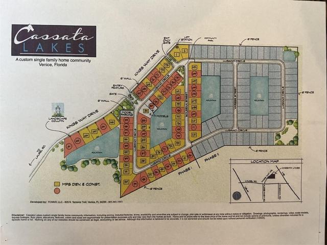 Cassata Lakes Site Map