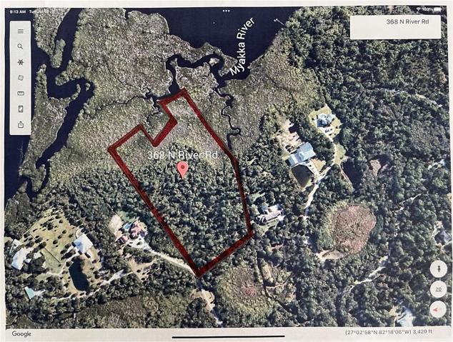 Rough outline of parcel