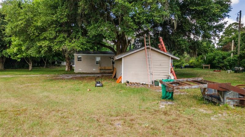 Back yard with potential room for a pool