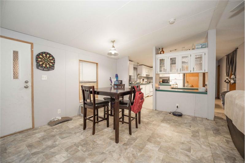 Dining area with access to kitchen and Living area