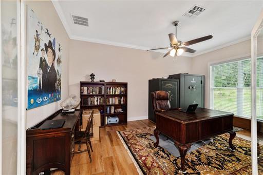 Office off the front entrance of the home