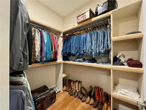 Master closet, there is a his and hers. Not pictured is the same amount of space to the left as you enter