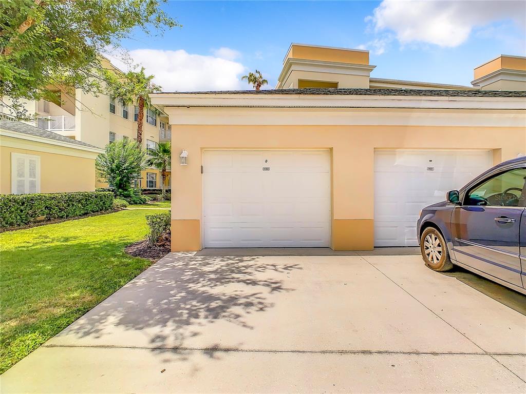 Garage belonging to condo