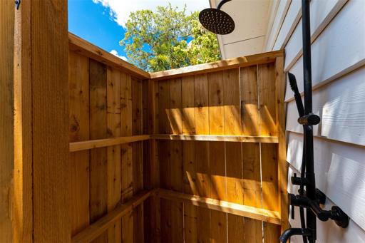 Convenient outdoor shower