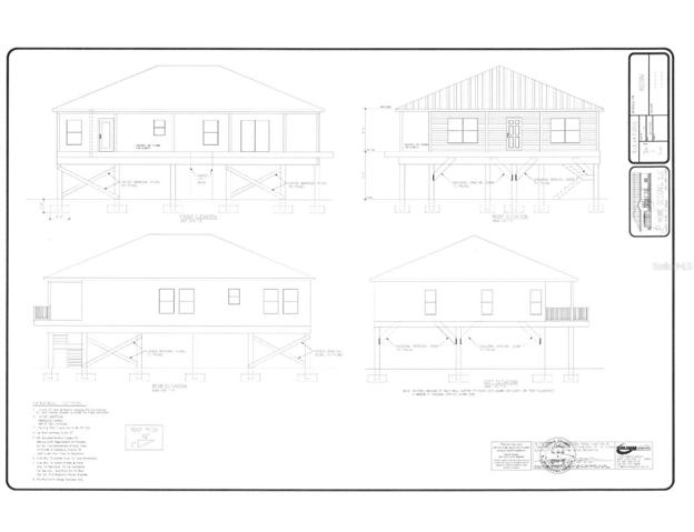 House plan - front, rear, and side elevations