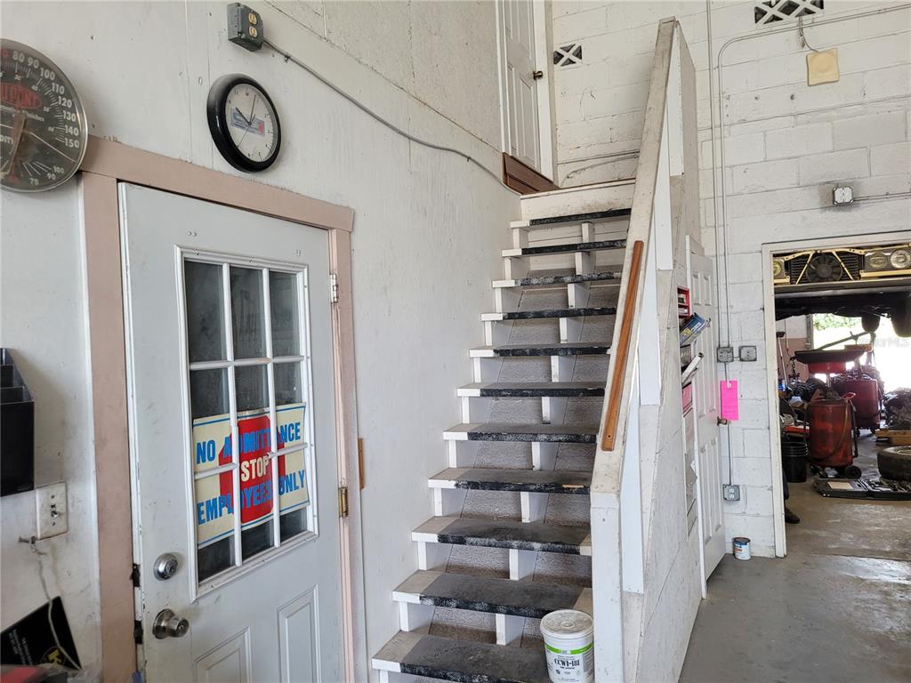 Steps to storage area